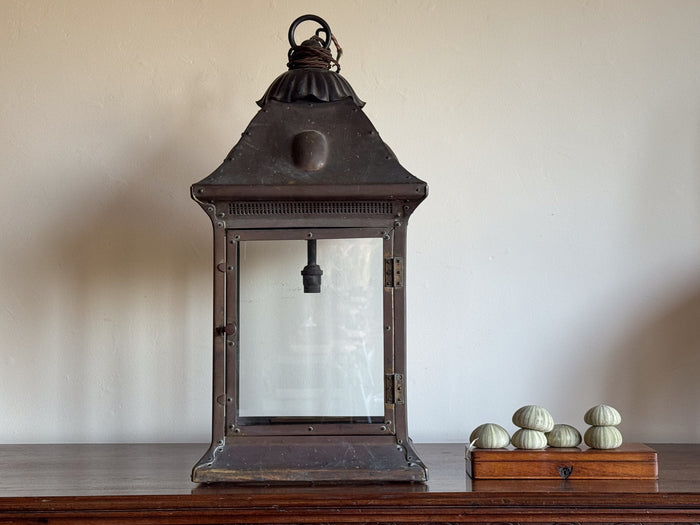 A 19th Century Copper Hall Lantern