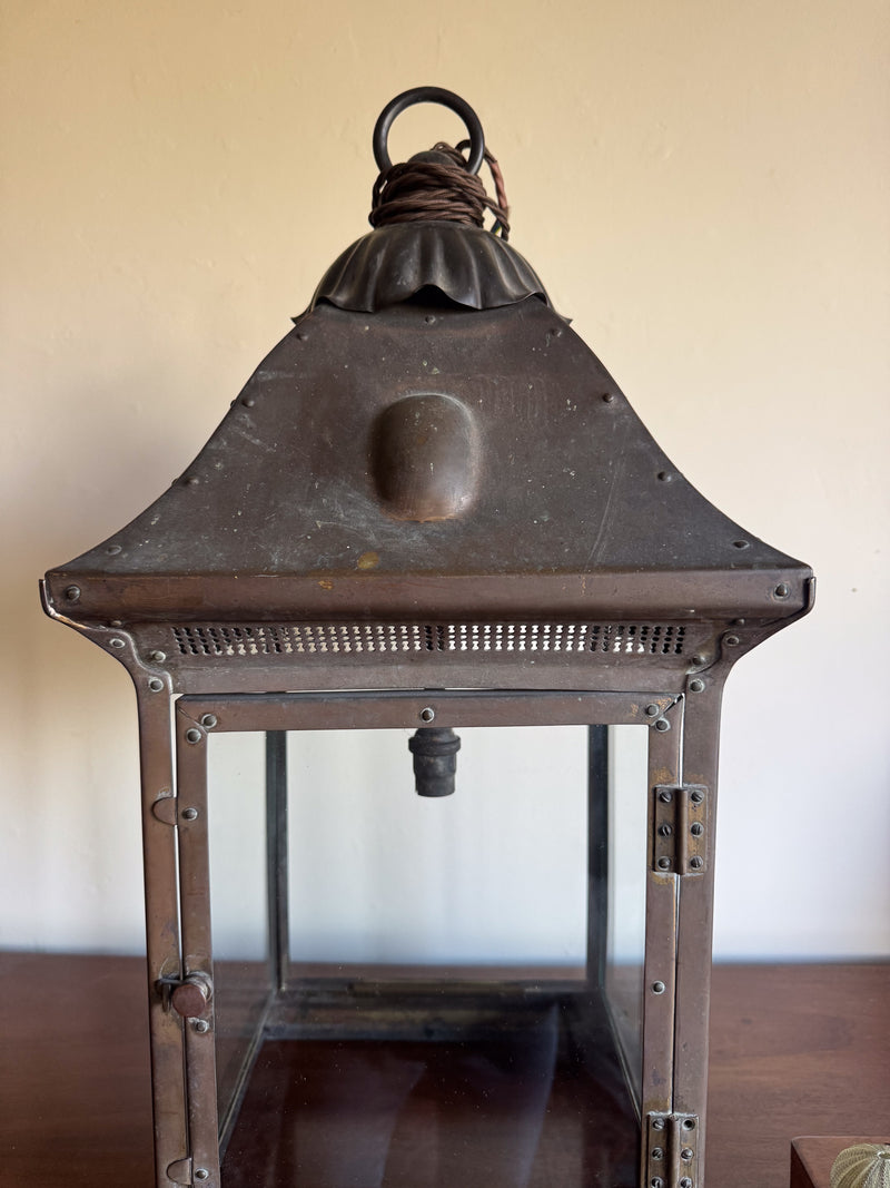 A 19th Century Copper Hall Lantern