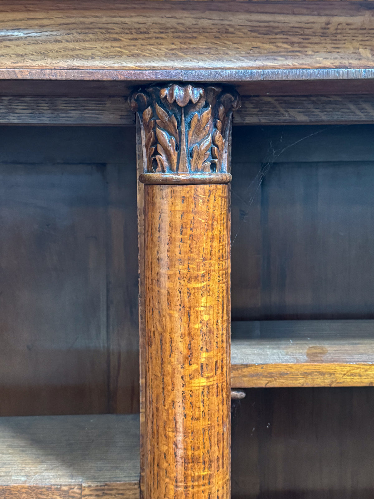 A George IV Oak Open Bookcase by J Kendell & Co.