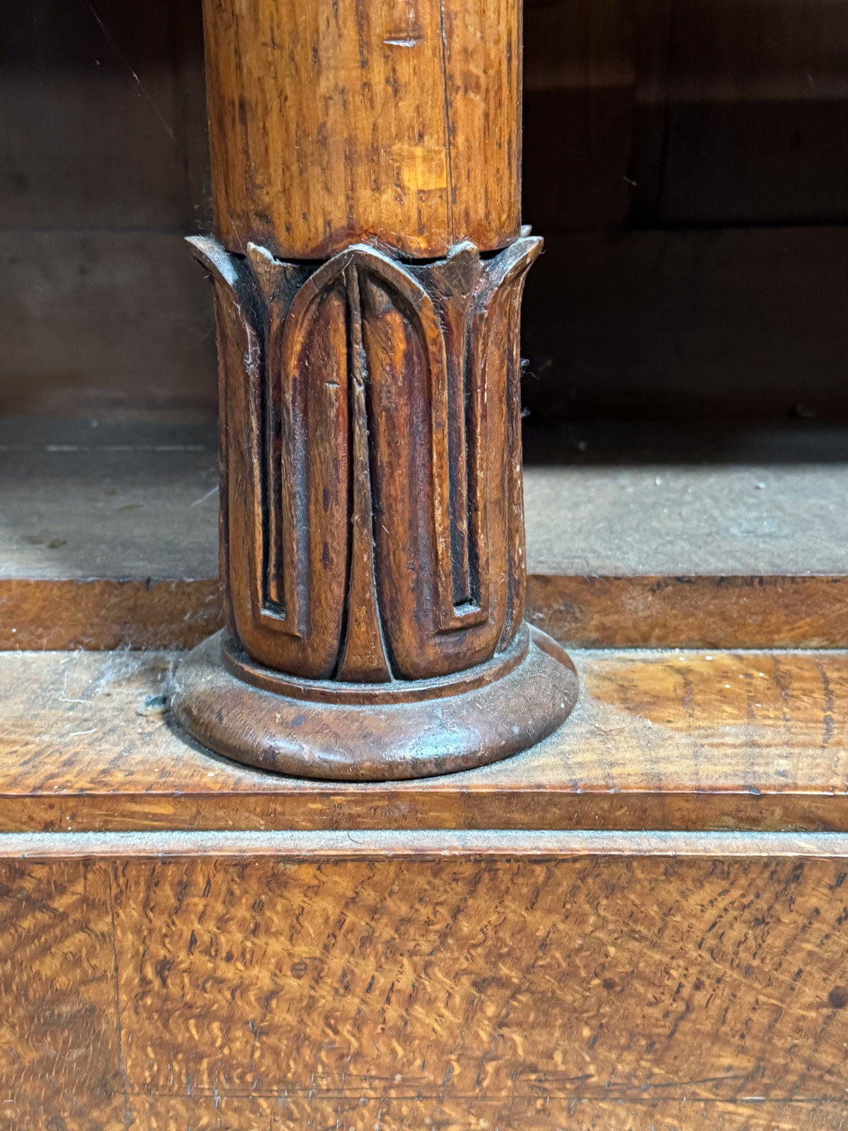 A George IV Oak Open Bookcase by J Kendell & Co.