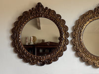 A Matched Pair of Late 18th Century Italian Giltwood Mirrors