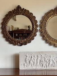 A Matched Pair of Late 18th Century Italian Giltwood Mirrors