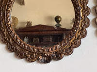 A Matched Pair of Late 18th Century Italian Giltwood Mirrors