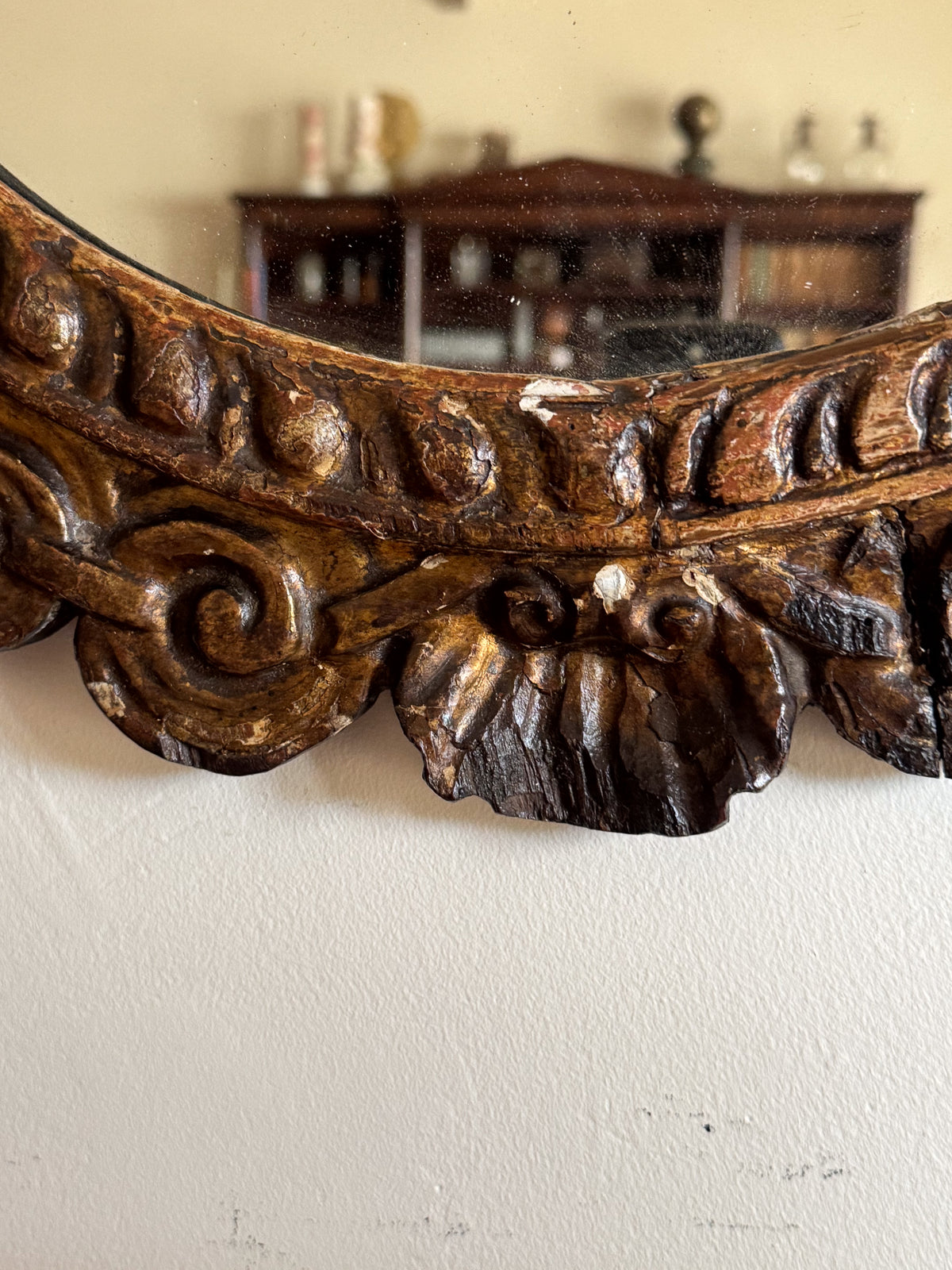A Matched Pair of Late 18th Century Italian Giltwood Mirrors
