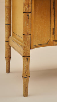 A Late Regency Faux Bamboo Painted Cabinet