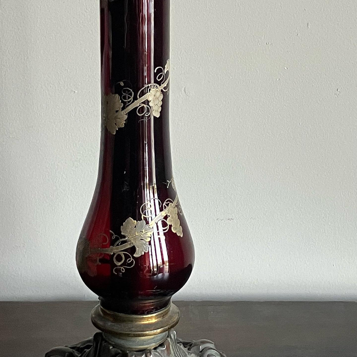 A George IV Palmer & Co. Ruby Glass Lamp