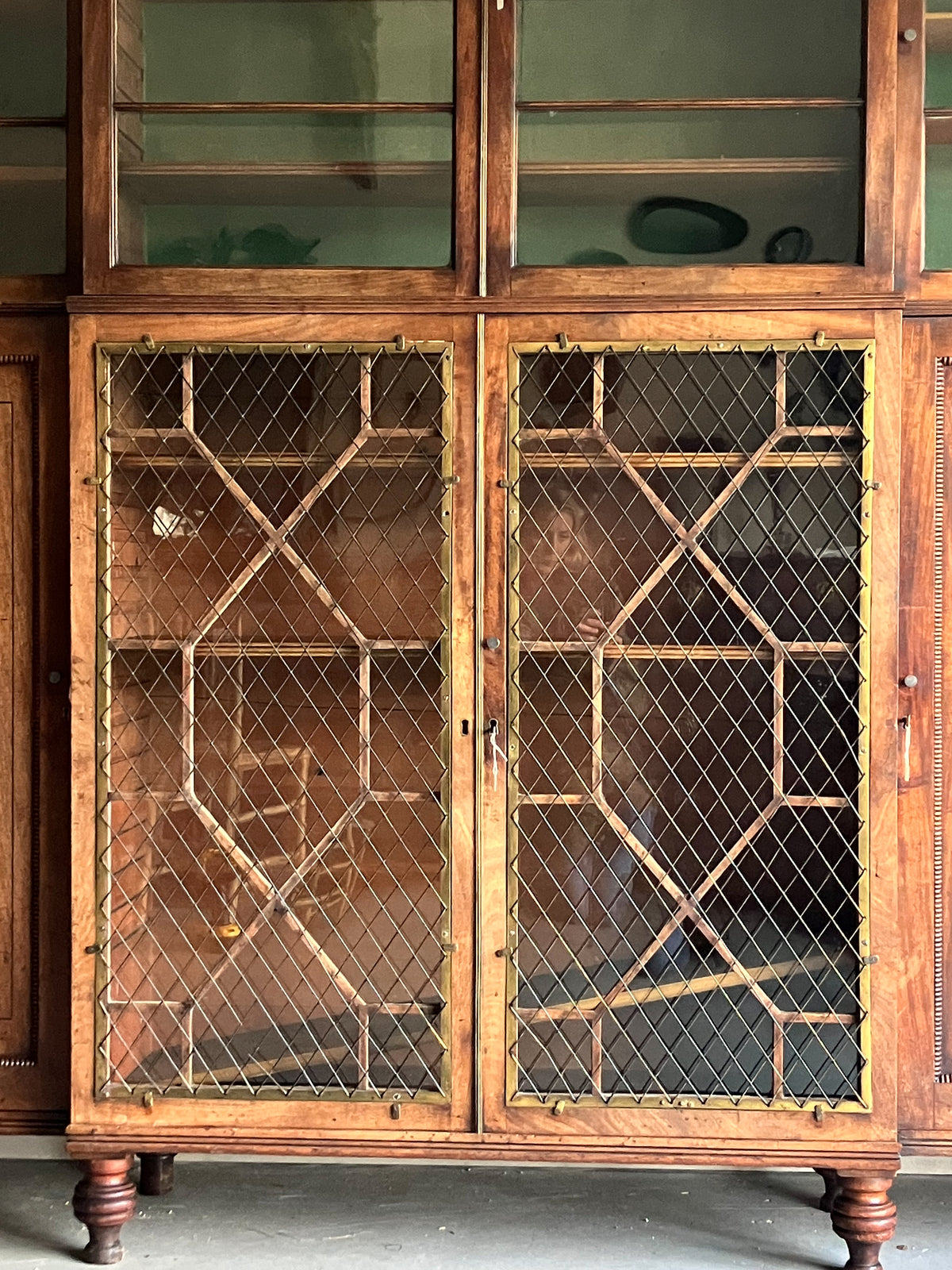 A George III Mahogany Breakfront Bookcase