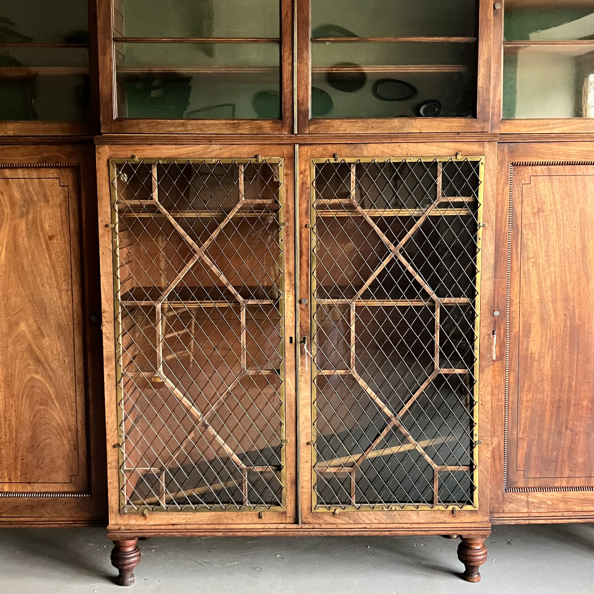 A George III Mahogany Breakfront Bookcase